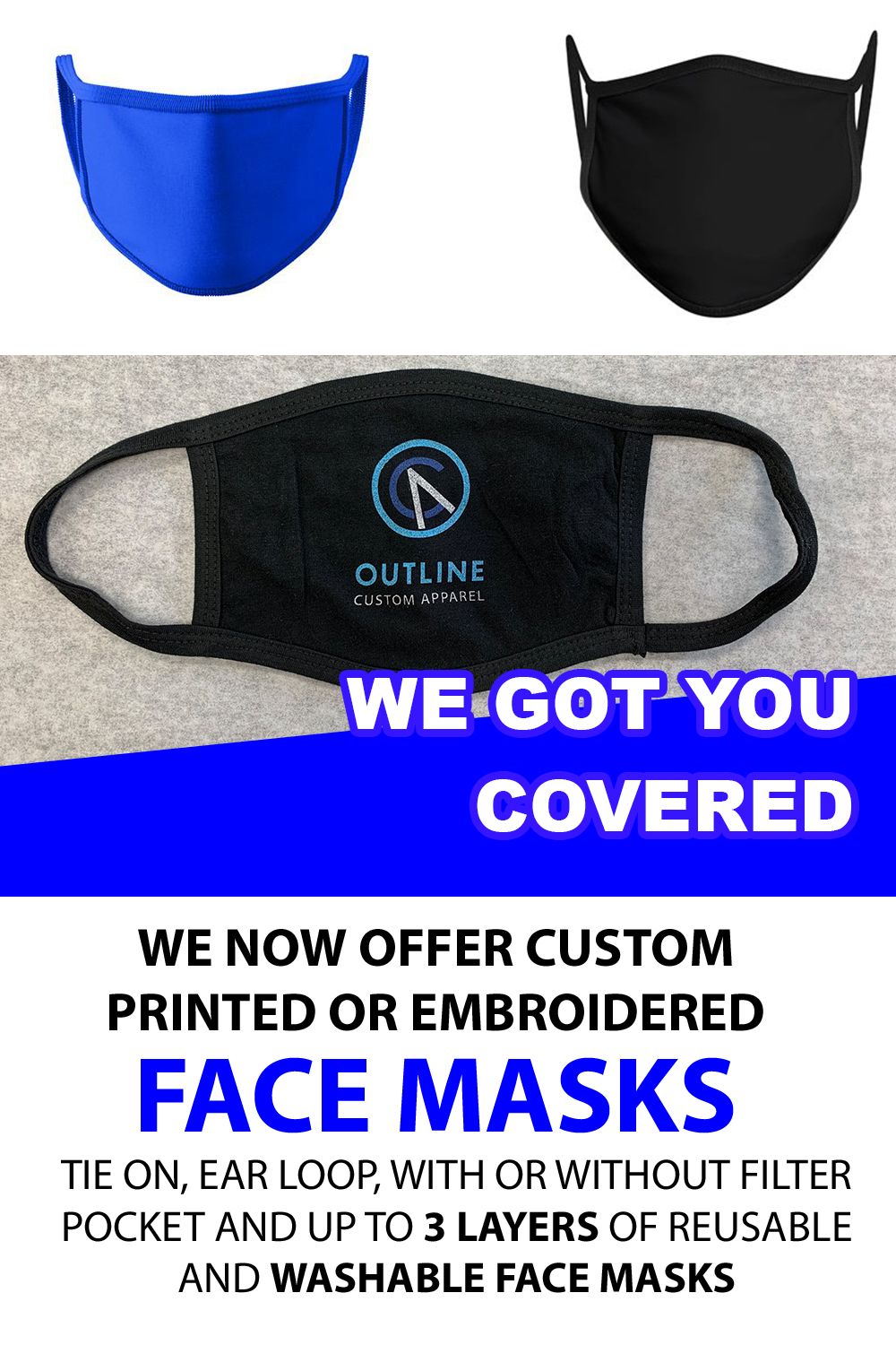 >We Offer Screen Printing And Embroidery Outlinecustomapparel