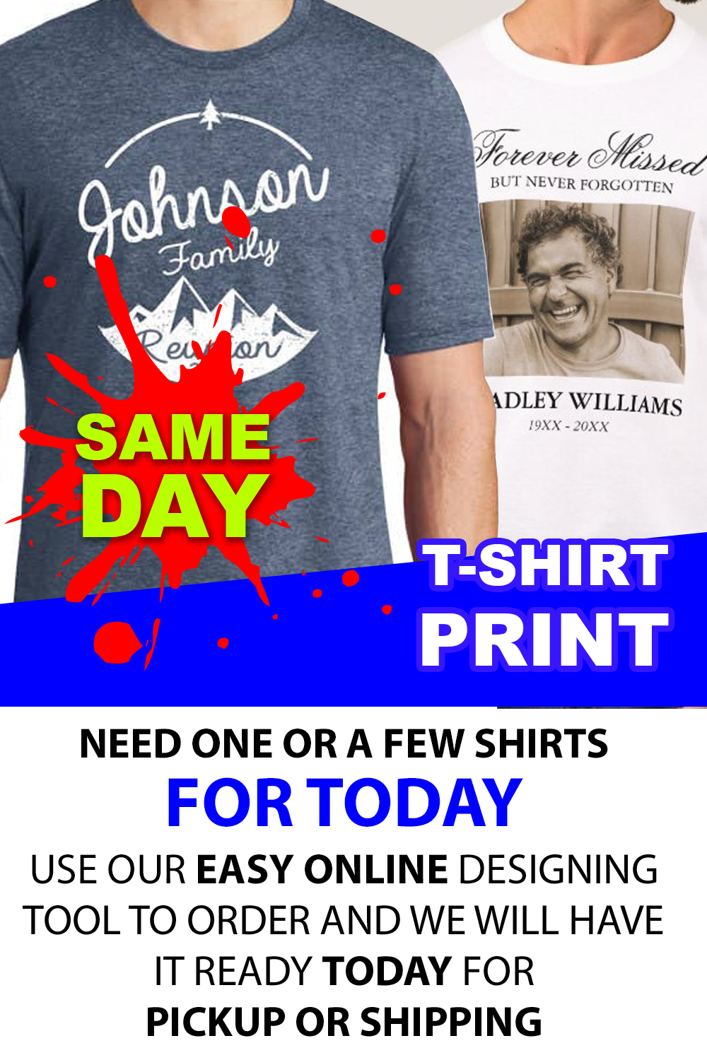 Buy same day printing t shirts near me 