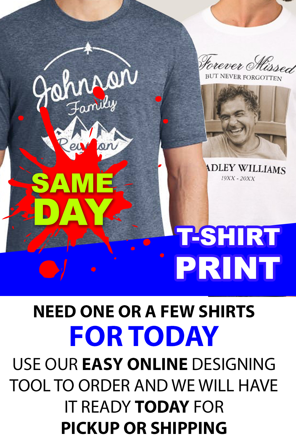 Next Day T-Shirt - Same Day T-Shirt Printing - Buy Online