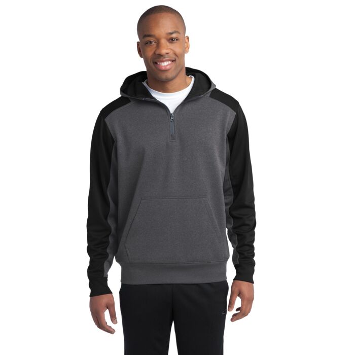 Adult Colorblock 1/4 Zip Sweatshirt Thumbnail